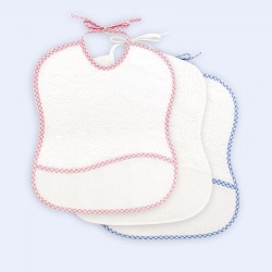 Babero Punto Cruz Rizo/Sin Plastico 25x30cm Babero Punto Cruz Rizo/Sin Plastico 25x30cm