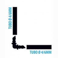 Conector Acodado 4mm 15u.