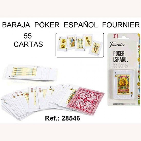 Baraja Poker Espa&ntildeola 55 cartas Fournier