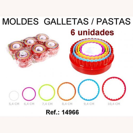 Molde Pastas y Galletas 6 u.