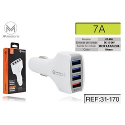 Cargador Rapido Coche 4 USB Qualcomm 3.0