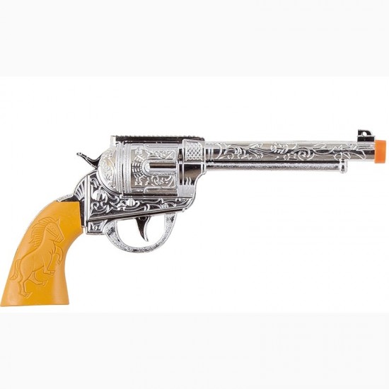 Pistola Vaquero Plateada 29cm