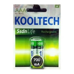 Pila recargable AAA 2u. Kooltech 700mAh Pila recargable AAA 2u. Kooltech 700mAh