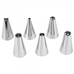 Boquillas Reposteria Inox Ø24x45mm 6pcs Boquillas Reposteria Inox Ø24x45mm 6pcs