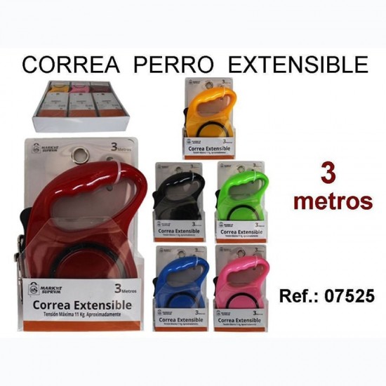 Correa Perro Extensible 3m