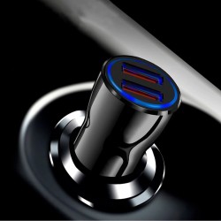 Cargador Coche 2,4A 2 puertos USB