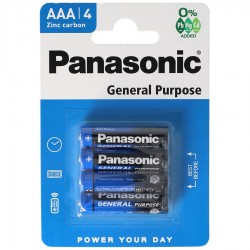 Pack 4 Pilas Panasonic Salinas AAA Pack 4 Pilas Panasonic Salinas AAA