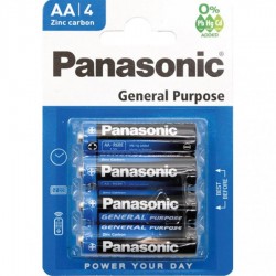 Pack 4 Pilas Panasonic Salinas AA Pack 4 Pilas Panasonic Salinas AA