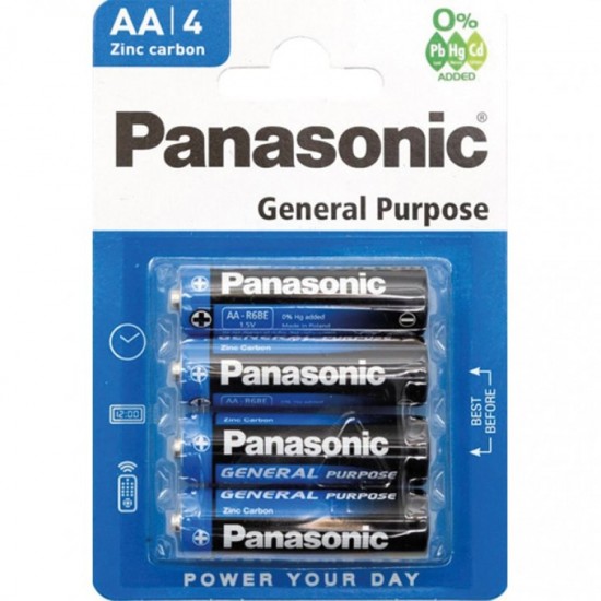 Pack 4 Pilas Panasonic Salinas AA
