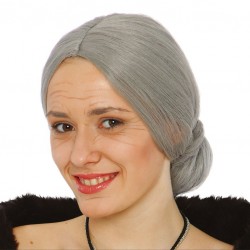 Peluca Abuela Gris en Caja