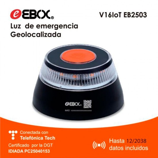 EBOX Luz Emergencia V16 Homologada DGT con Geolocalización EBOX Luz Emergencia V16 Homologada DGT con Geolocalización