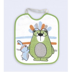 Babero de Rizo Estampado Elastico 23x28cm