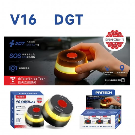 Luz de Emergencia V16 Conectada DGT