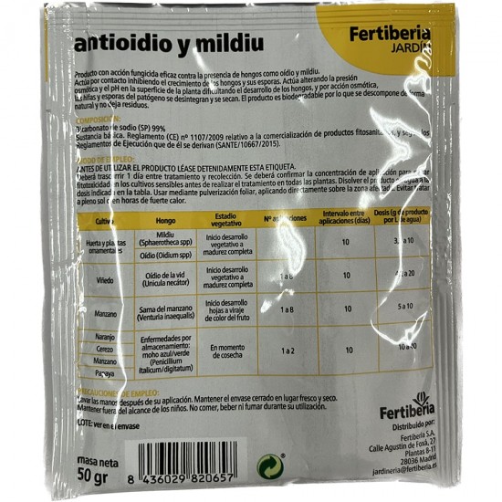 Fungicida Antioidio y Mildiu Fertiberia 50gr